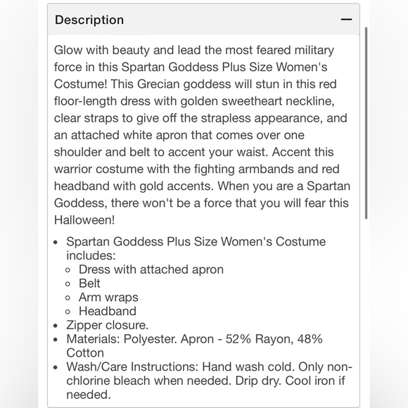 Spirit Halloween Spartan Goddess Greek‎ Cosplay Costume Womens Size M 8-12 - Picture 9 of 9